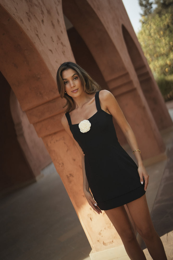 BLACK CAMELLIA DRESS