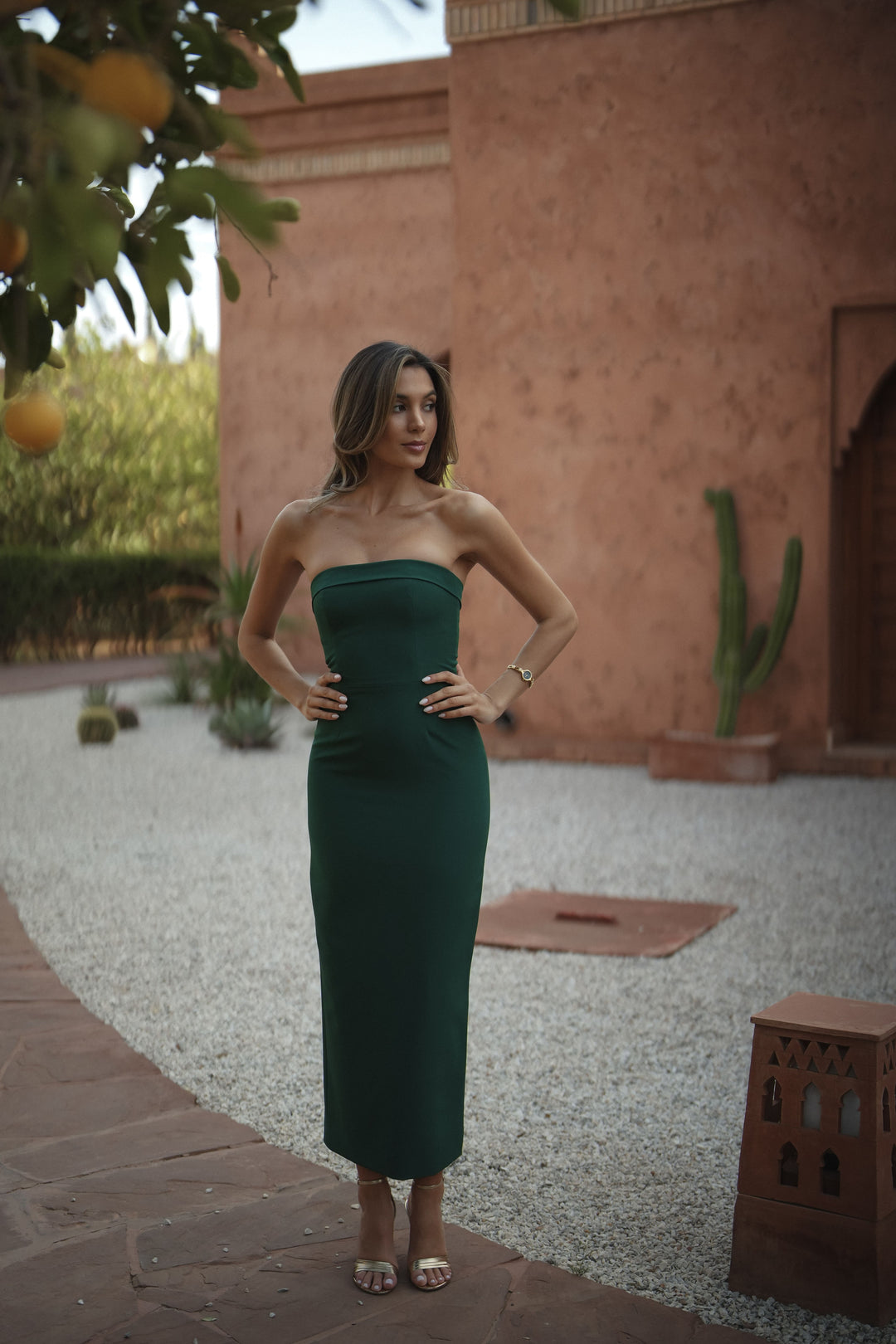 ROBE CAPRI VERT FONCÉ