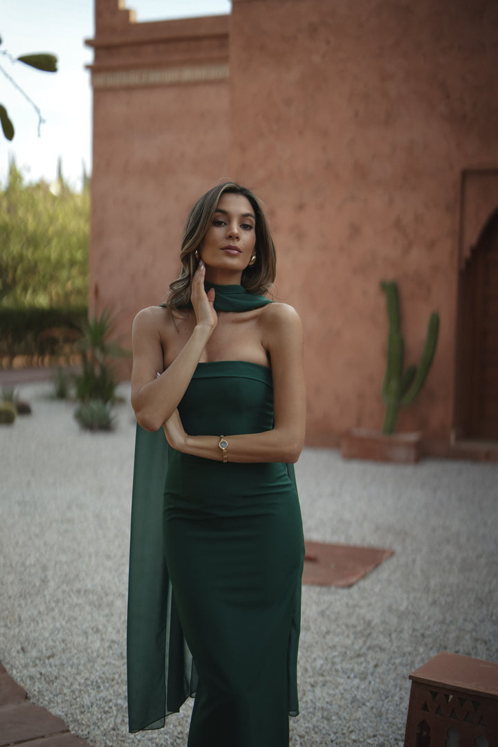 VESTIDO CAPRI VERDE OSCURO