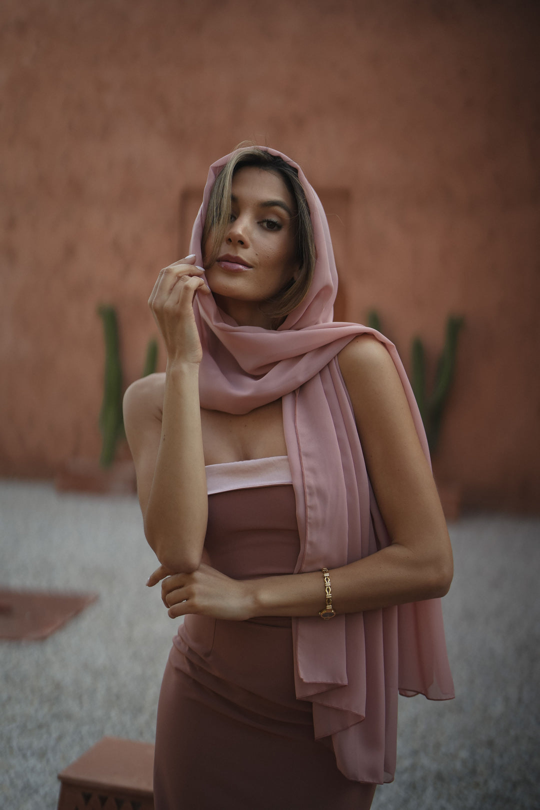 BARI SHAWL LIGHT PINK