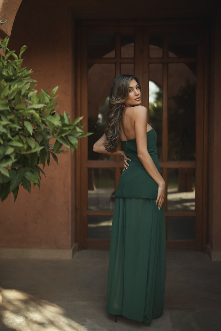 ROBE VERT FONCÉ ISABELLA