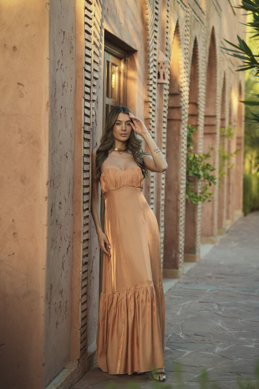 PORTOFINO PEACH DRESS