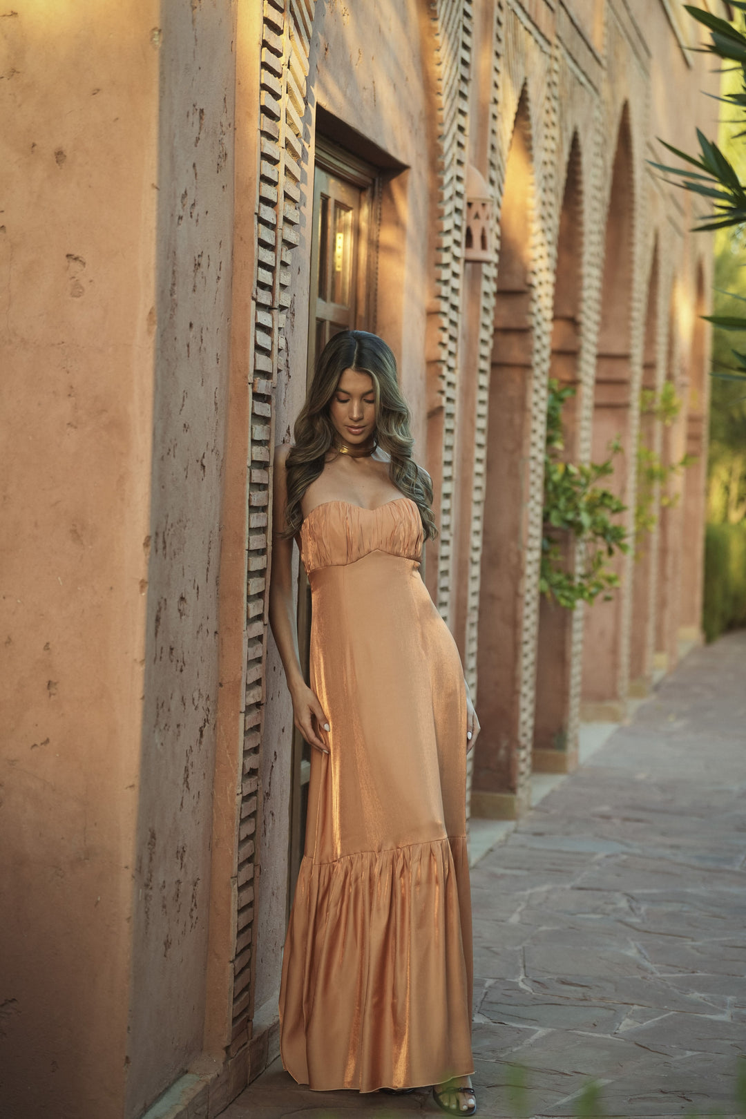 PORTOFINO PEACH DRESS