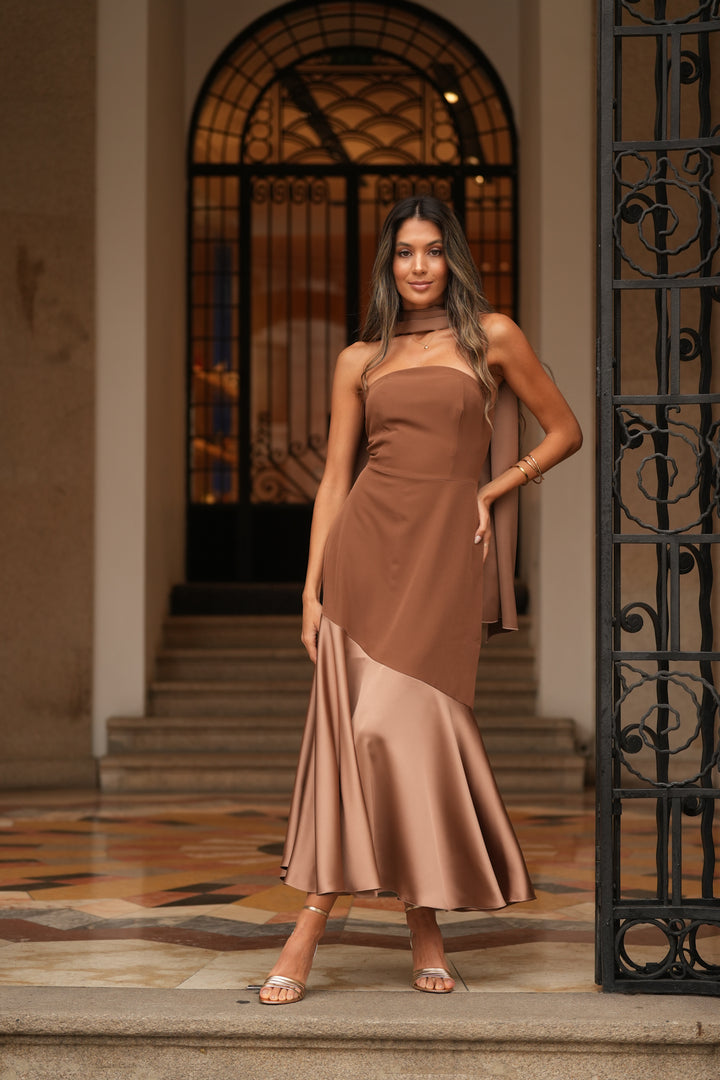 VESTIDO FIONA MARRÓN