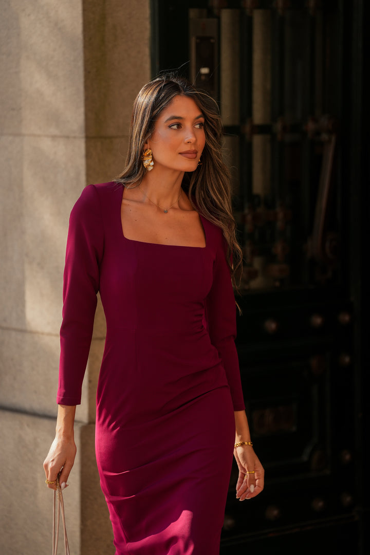 SELINA GARNET DRESS