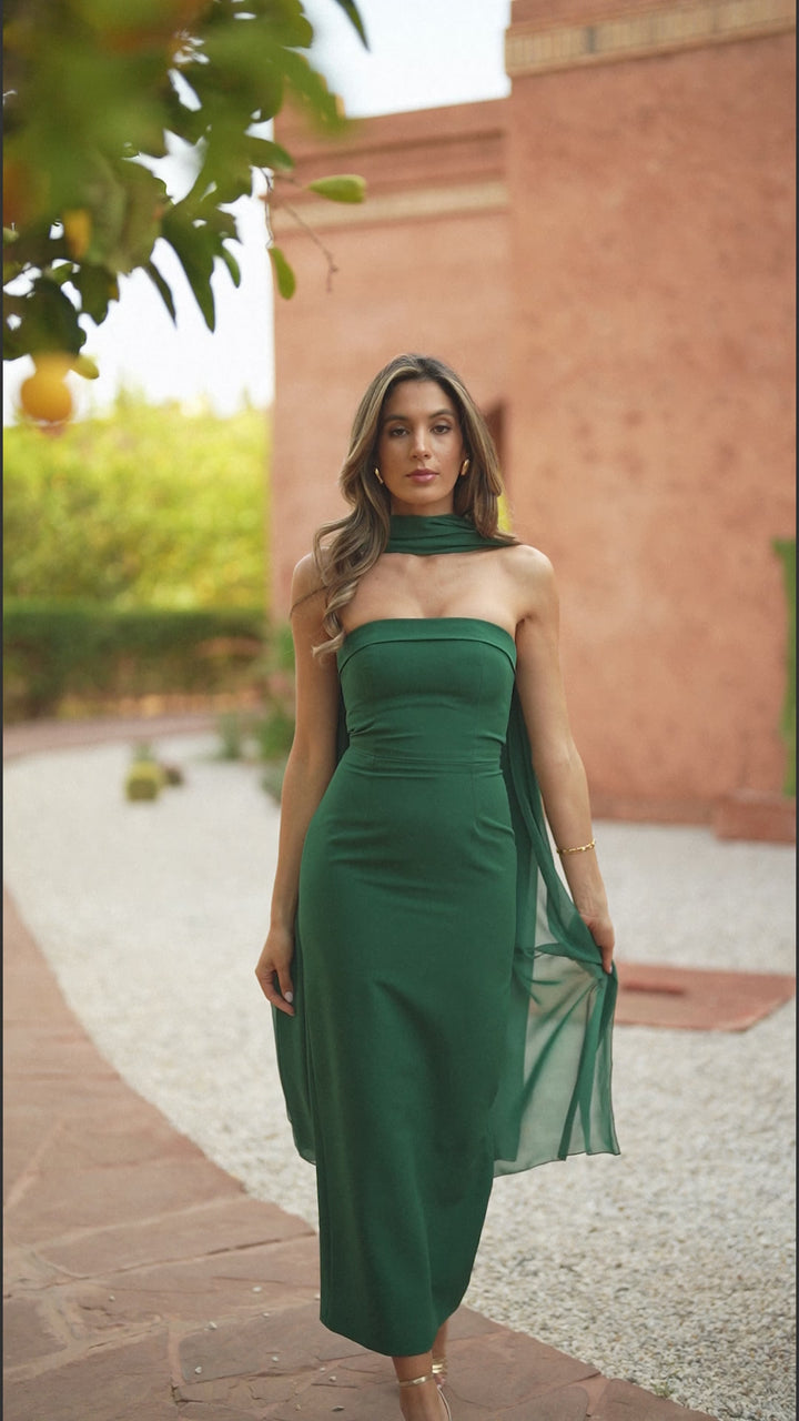 VESTIDO CAPRI VERDE OSCURO